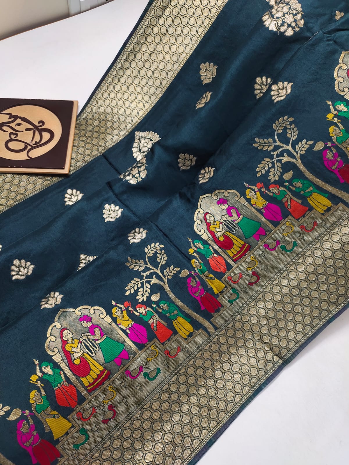 Lavik benaras moonga saree - Saffronfashionindia