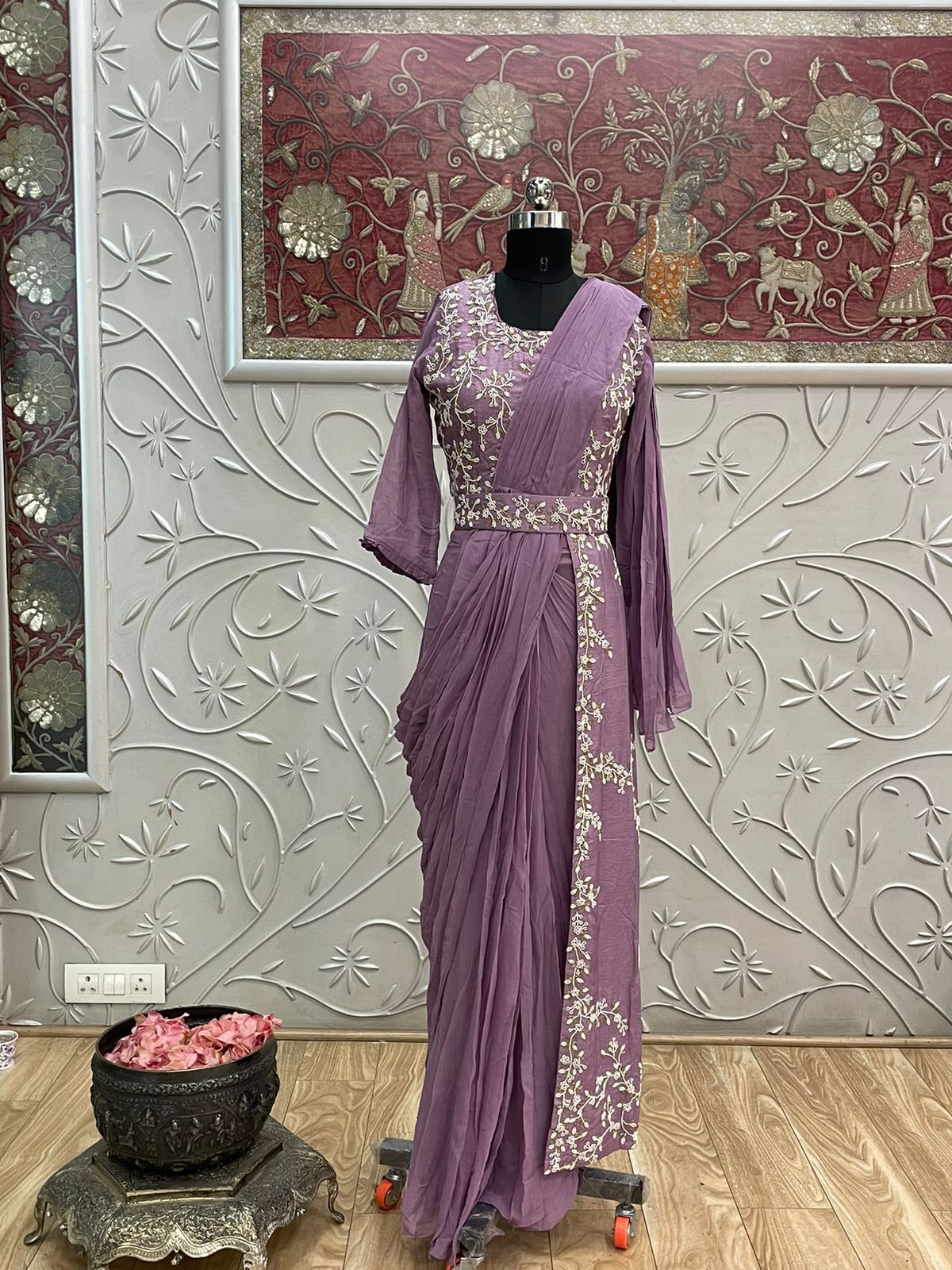 Varika readymade saree - Saffronfashionindia