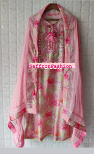 Floral pinkish salwarsuit