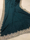 Maniyas crepe gorgette saree