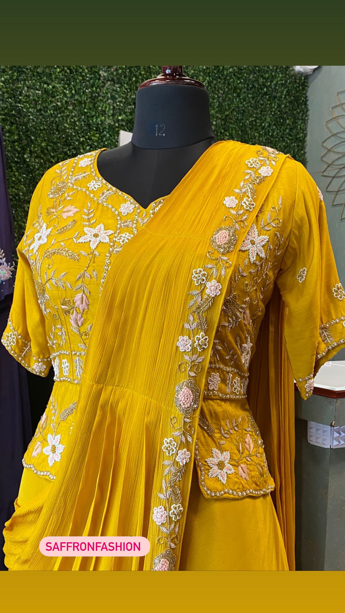 Navera indowestern peplum dress - Saffronfashionindia