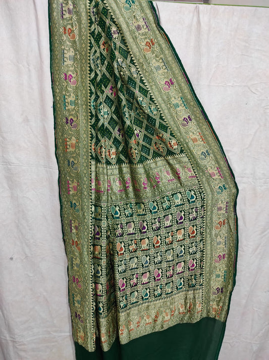 Dilkhush bandhej saree - Saffronfashionindia