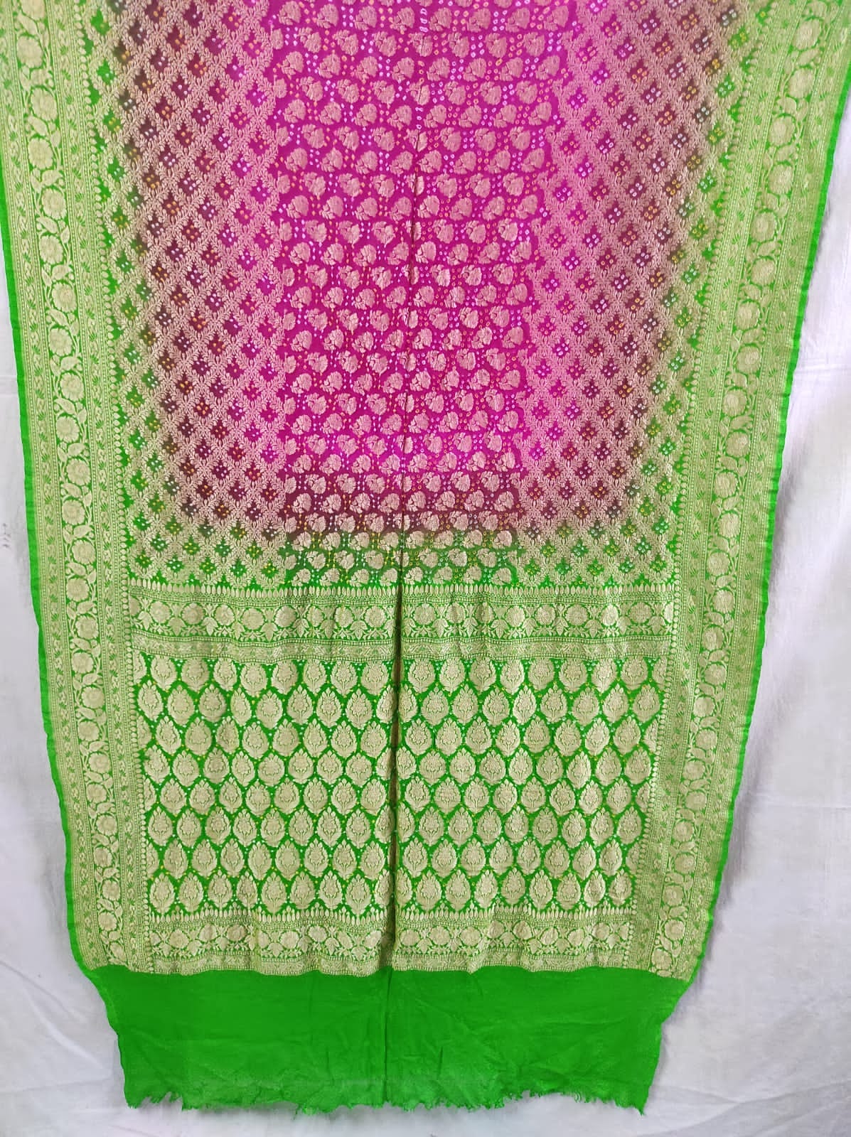 Malvi bandhani banarsi saree - Saffronfashionindia