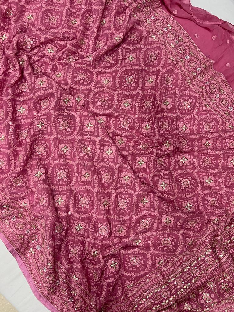 Barfi inspired Chikankari saree - Saffronfashionindia