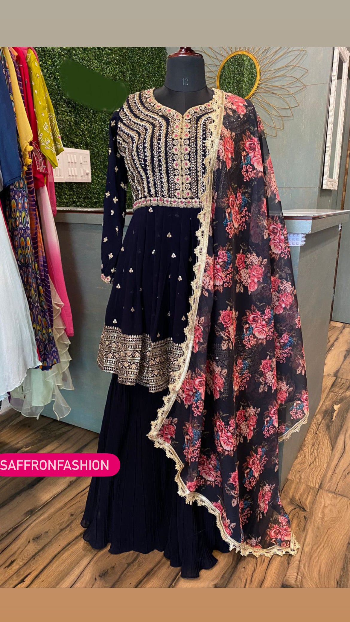 Goriam peplum dress - Saffronfashionindia