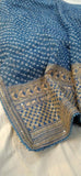 Bandhani styled organza saree