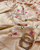 Roza banarsi weaved saree