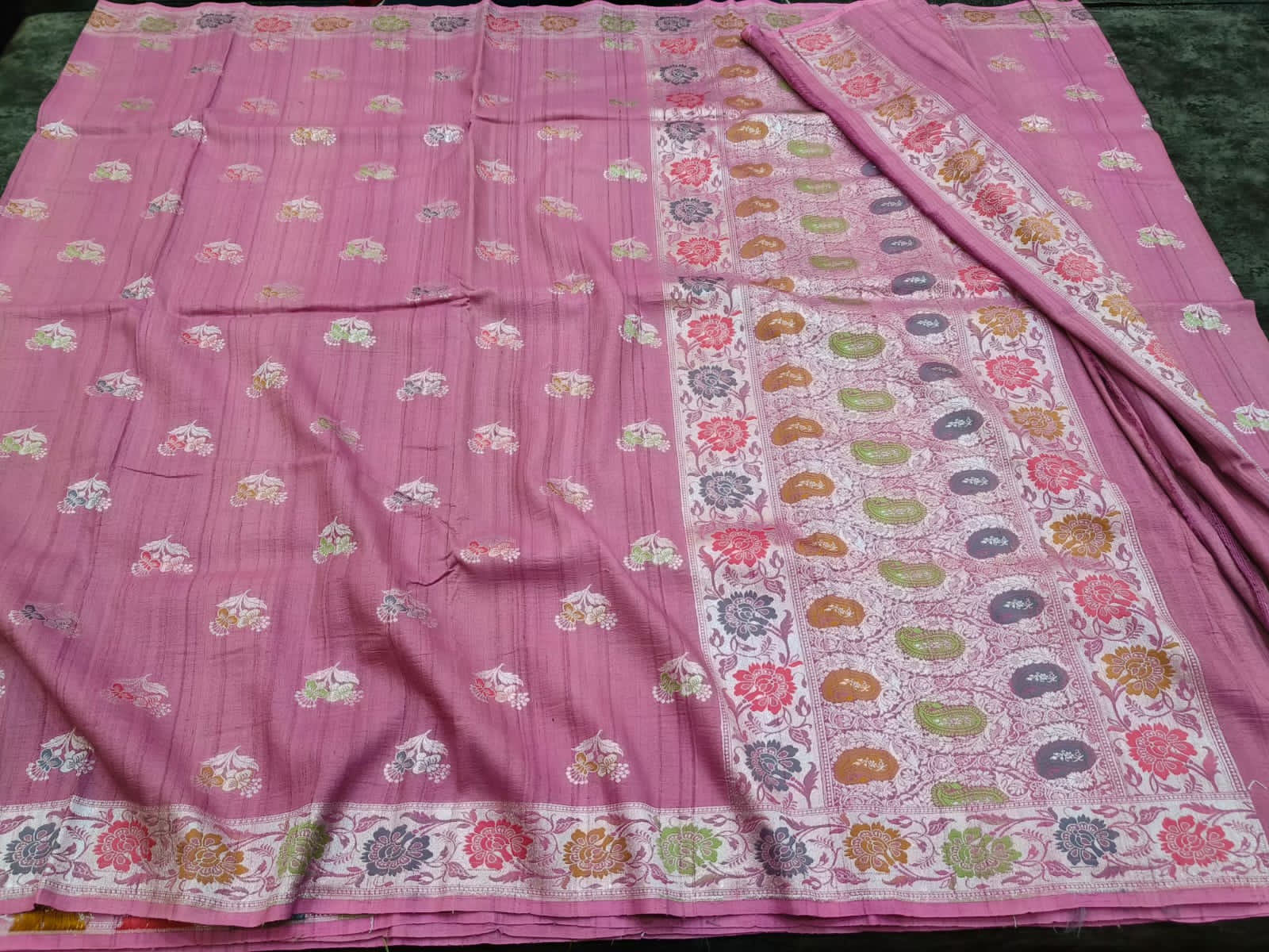 Pivashi tussar handloom saree - Saffronfashionindia