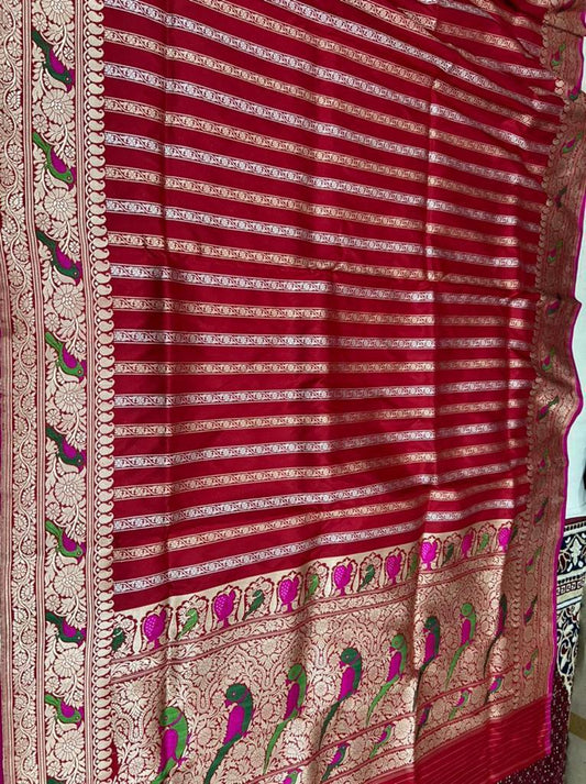 Sulochana handloom Katan saree - Saffronfashionindia