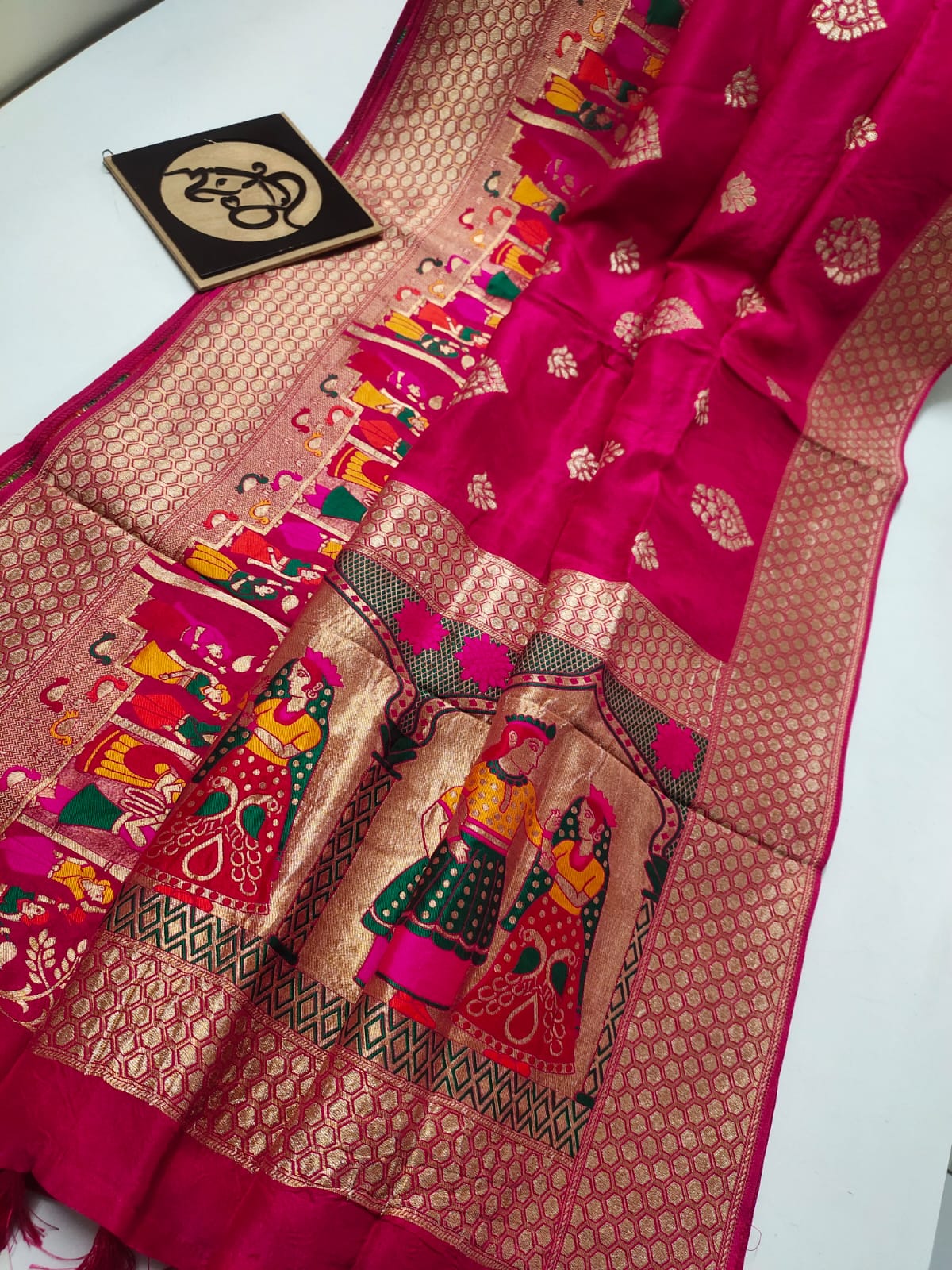 Lavik benaras moonga saree - Saffronfashionindia