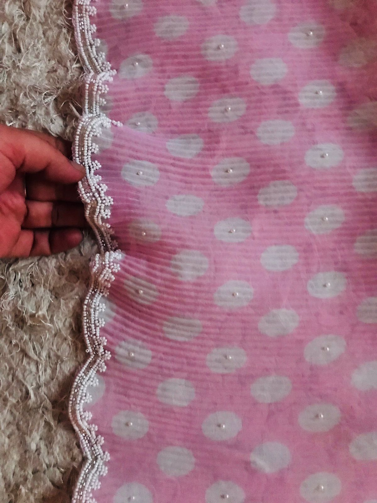 Girlish pink beautiful saree - Saffronfashionindia