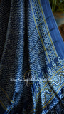 Midnite blue gajji silk saree