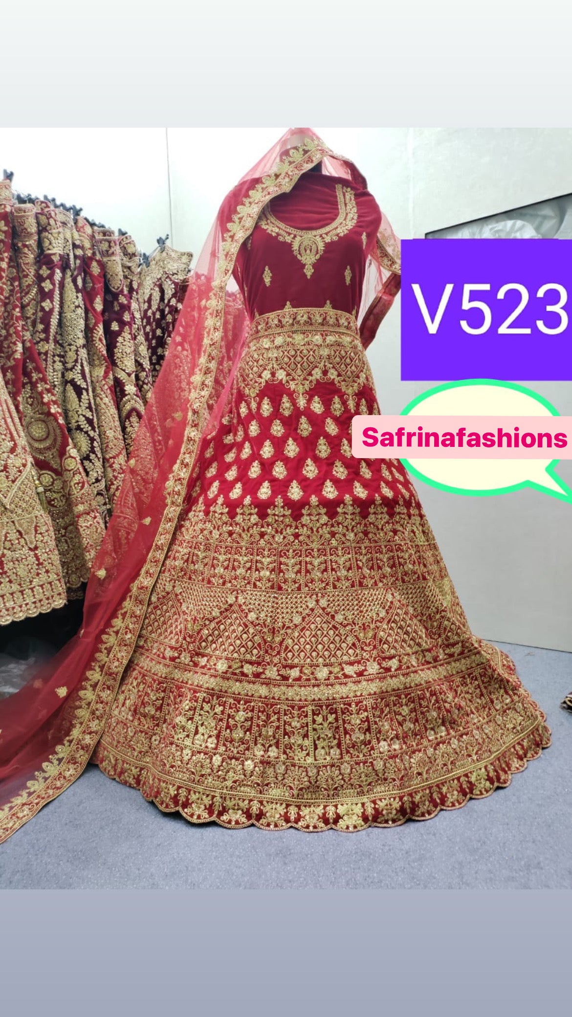Ridhima Indian traditional Pakistani bridal lehangas - Saffronfashionindia