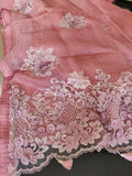 Blushy pink saree