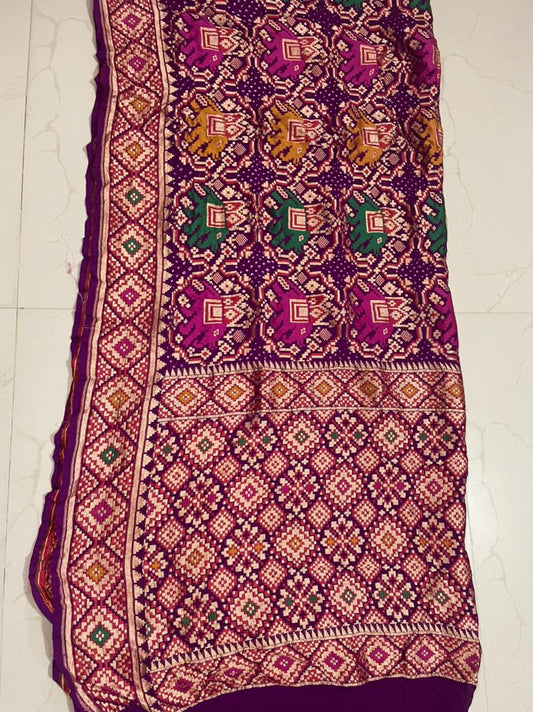 Nirav patola handwoven dupatta - Saffronfashionindia