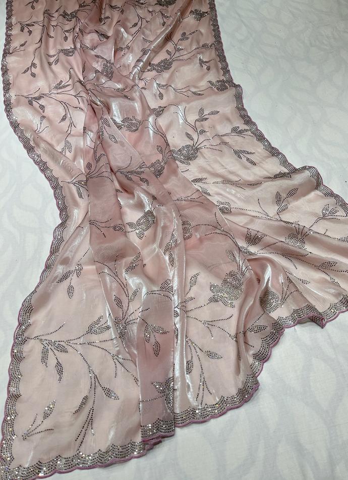 Tissue organza inspired sari - Saffronfashionindia