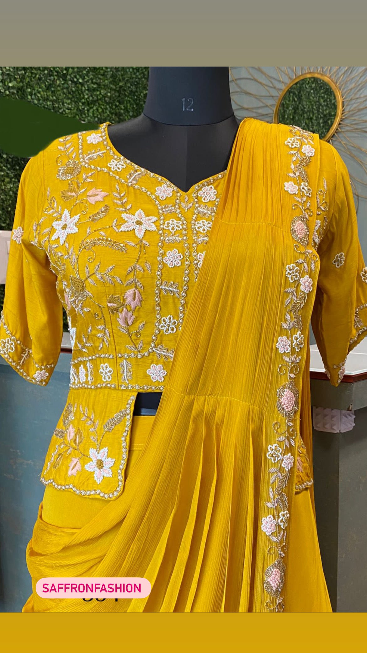 Navera indowestern peplum dress - Saffronfashionindia