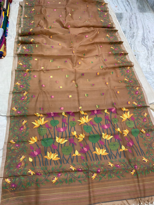 Abeli tantuj jamdani saree - Saffronfashionindia