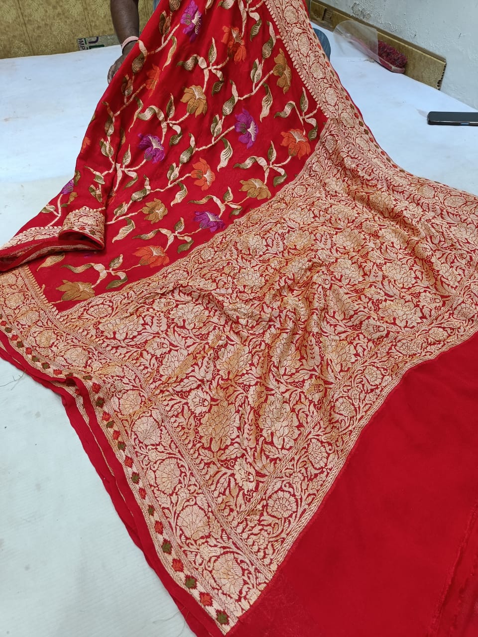 Meenakari banarsi saree - Saffronfashionindia