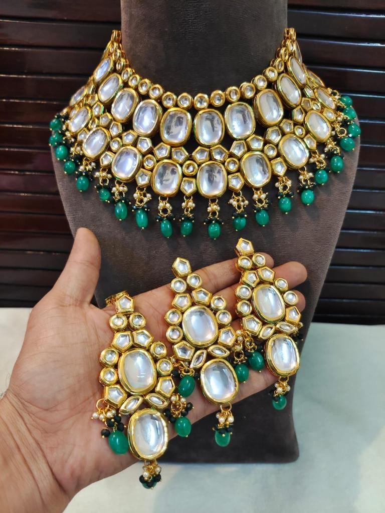 Beaded choker set - Saffronfashionindia