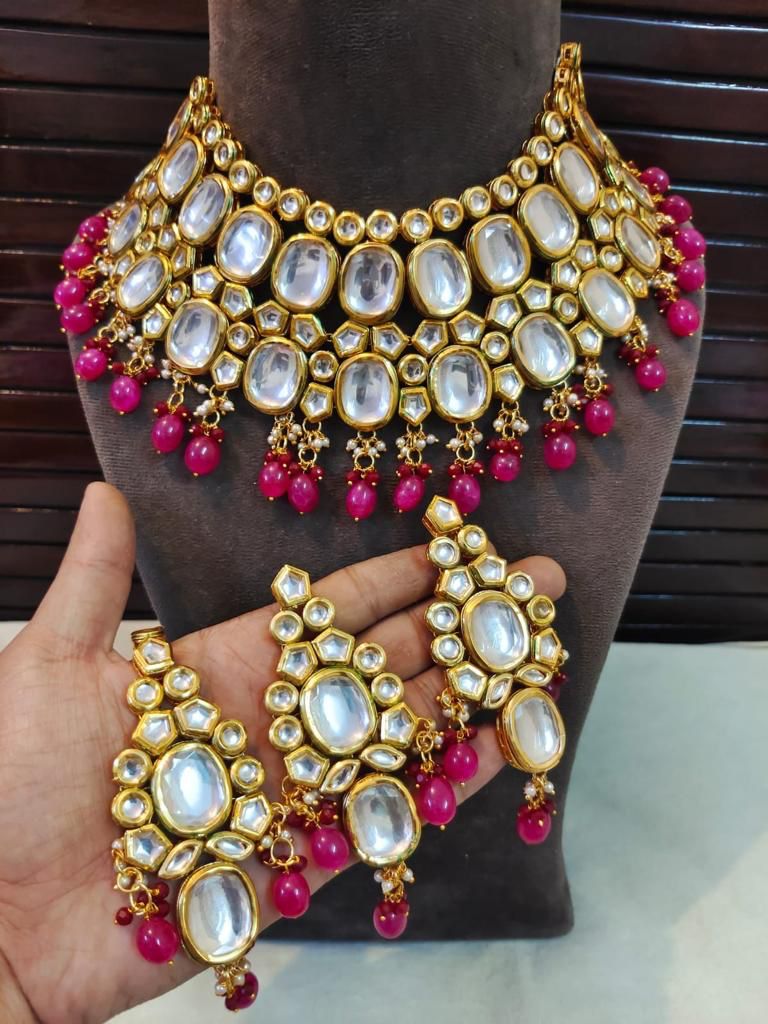 Beaded choker set - Saffronfashionindia