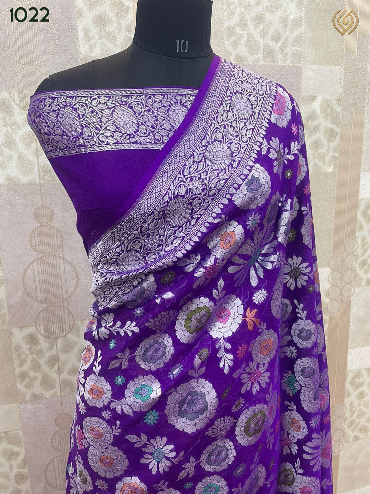 Royal purple tilfi jangle saree - Saffronfashionindia
