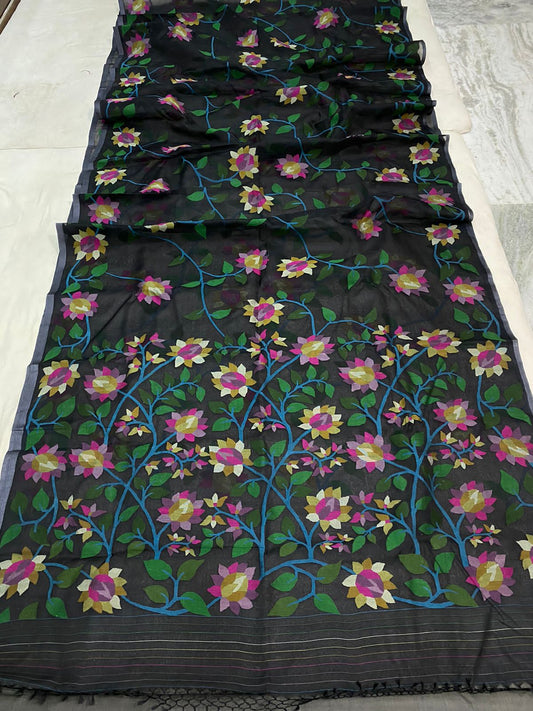 Ramini jamdani saree - Saffronfashionindia