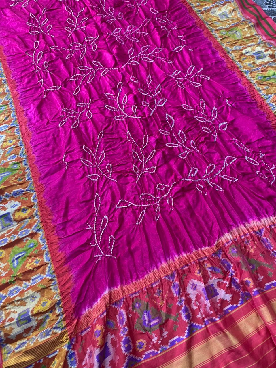 Bandhani Patola dupatta - Saffronfashionindia