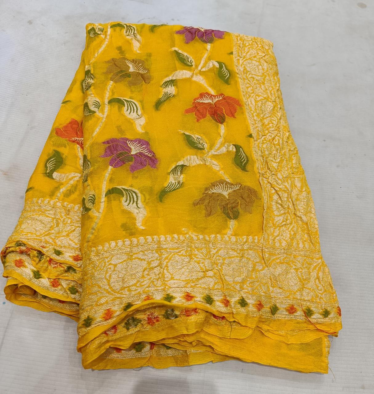 Meenakari banarsi saree - Saffronfashionindia
