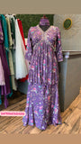Lavender printed kurta dress women dress