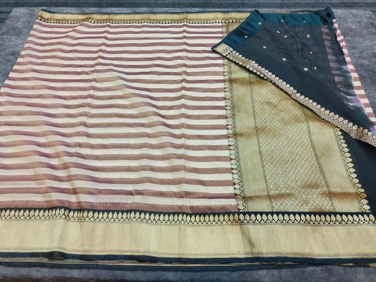 Tissue handloom Banarsi saree - Saffronfashionindia