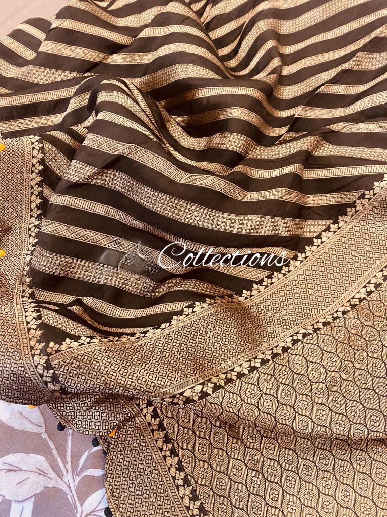 Livika Munga gorgette saree Women sari blouse SaffronFashion