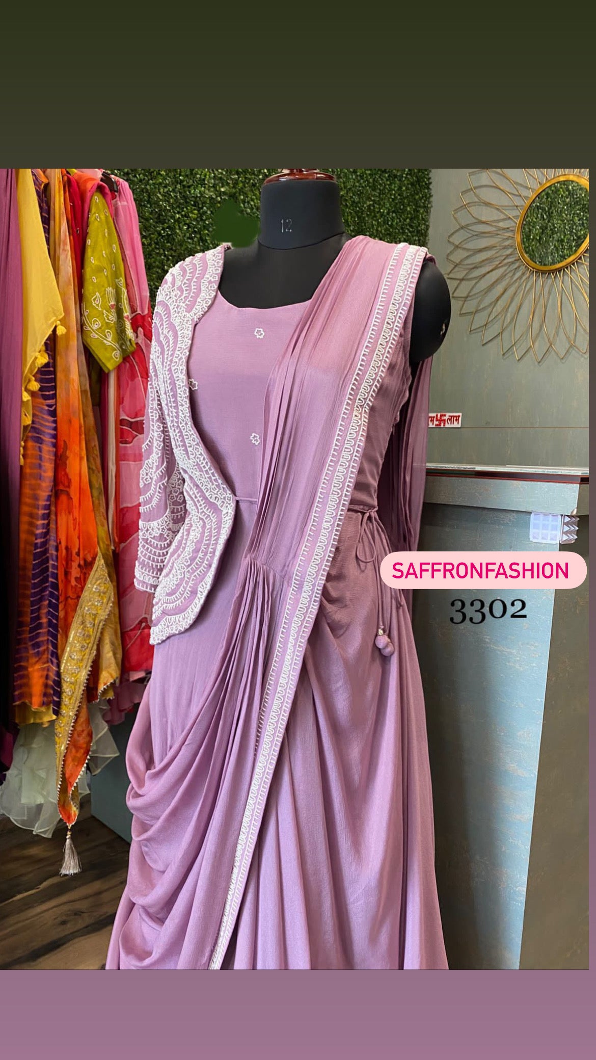 Pania draping gown - Saffronfashionindia