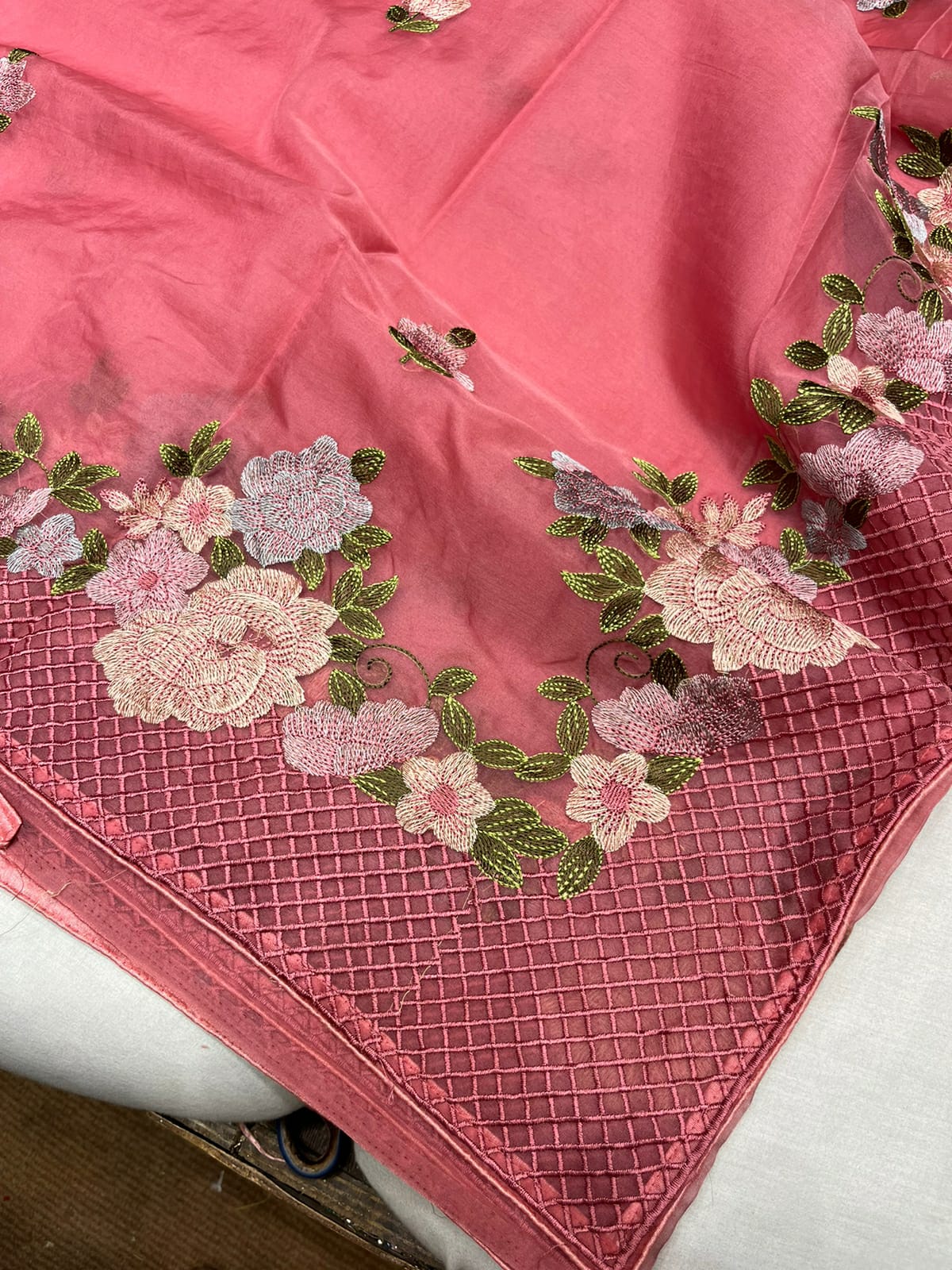 Delvia organza resham saree - Saffronfashionindia