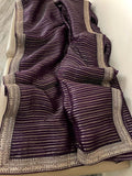Blosom organza striped saree