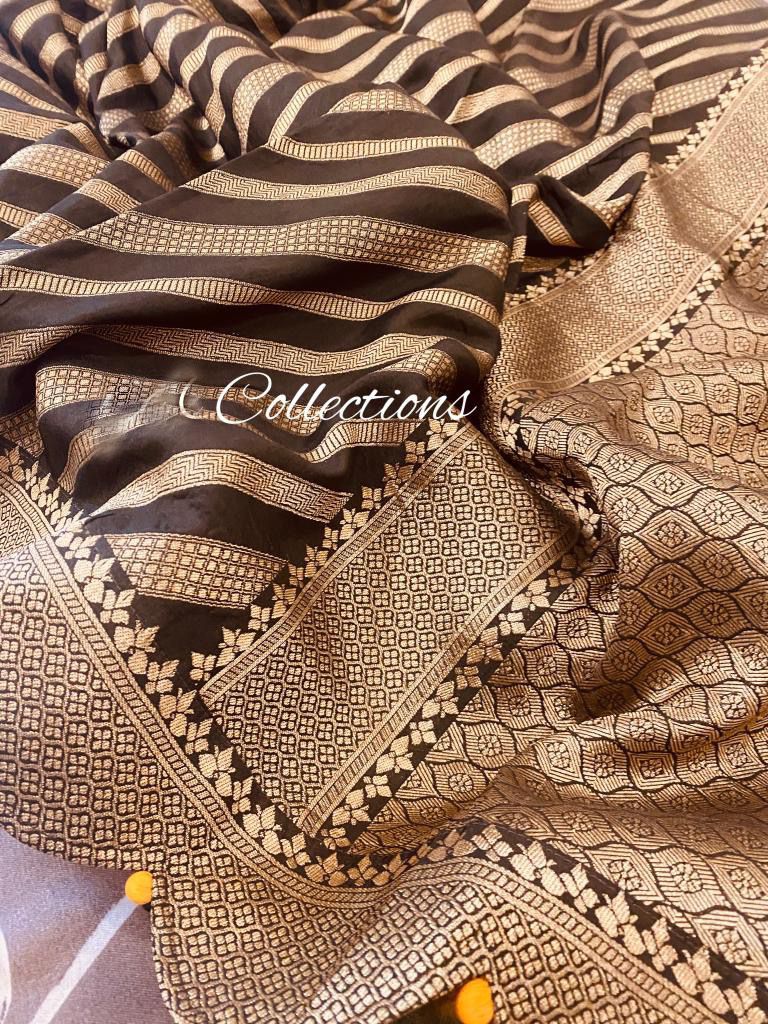 Livika Munga gorgette saree Women sari blouse SaffronFashion