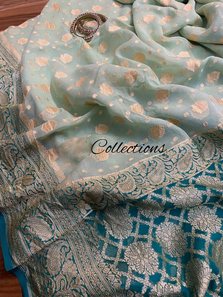Wahida handwoven Banarsi saree - Saffronfashionindia