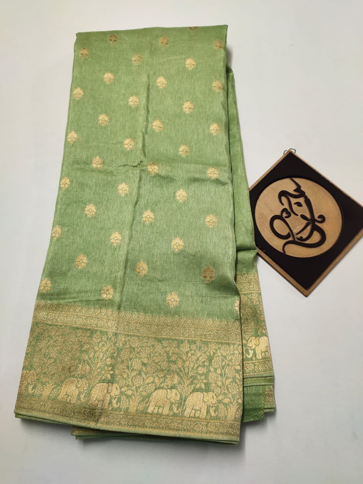 Anirudha moonga banarsi saree - Saffronfashionindia