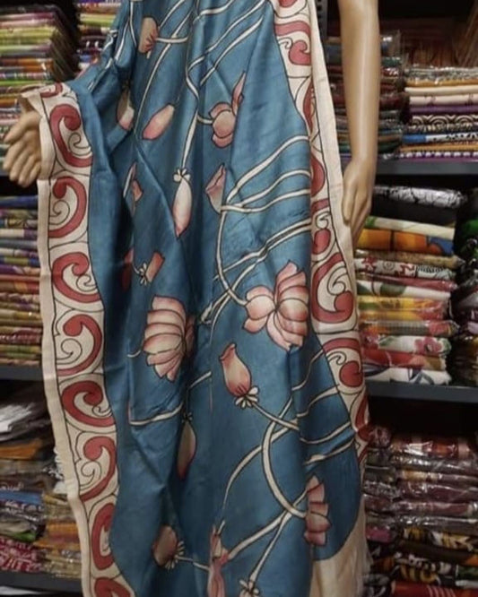 Kalamkari bengal dupatta - Saffronfashionindia