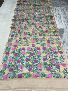 Rubina muslin jamdani saree