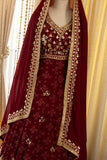 Meharbaan chinon gown set