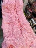 Alma Chikankari gorgette saree