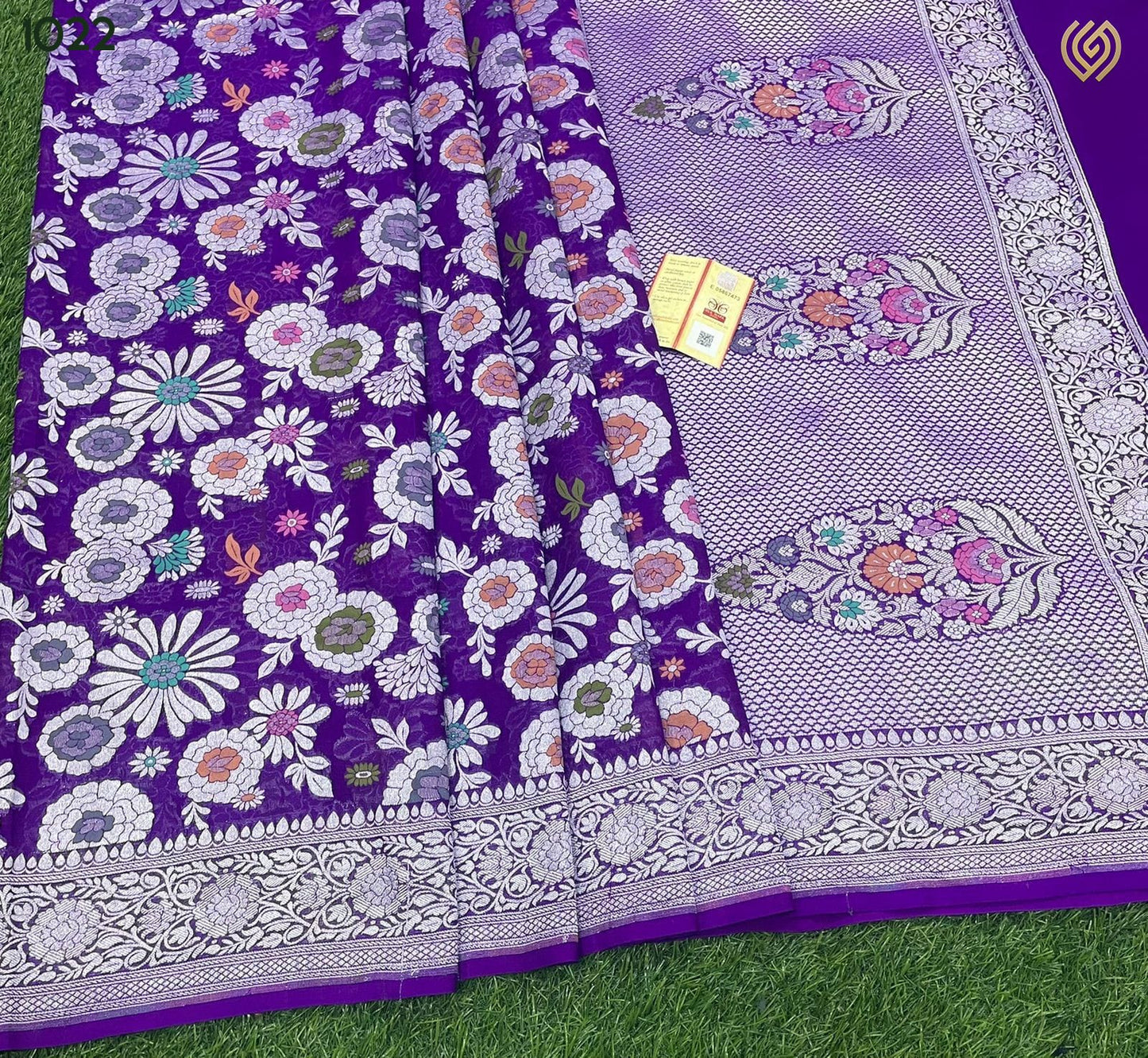 Royal purple tilfi jangle saree - Saffronfashionindia