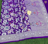 Royal purple tilfi jangle saree