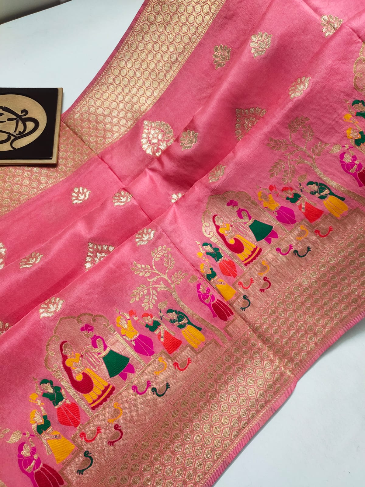 Lavik benaras moonga saree - Saffronfashionindia