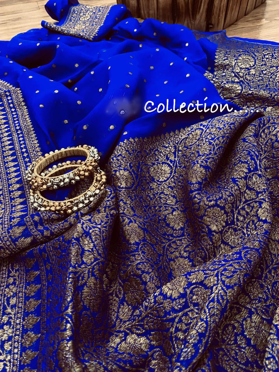Antique zari banarsi saree - Saffronfashionindia