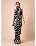 Beautiful striped gorgette saree