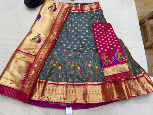 Meenakari Paithani lehangas - Saffronfashionindia