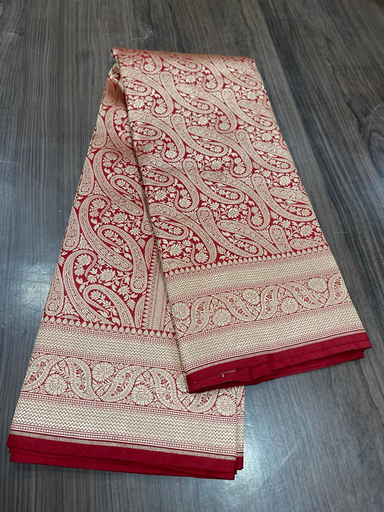 Rashri weaved Katan Banarsi saree - Saffronfashionindia