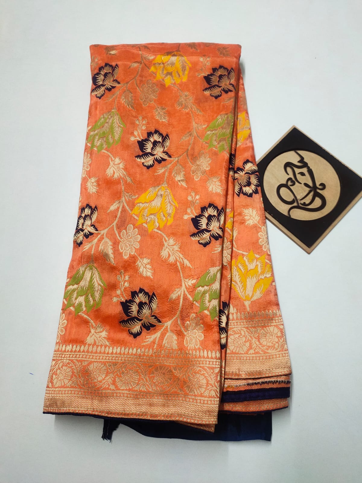 Flowery moonga saree/banarsi saree/sari - Saffronfashionindia